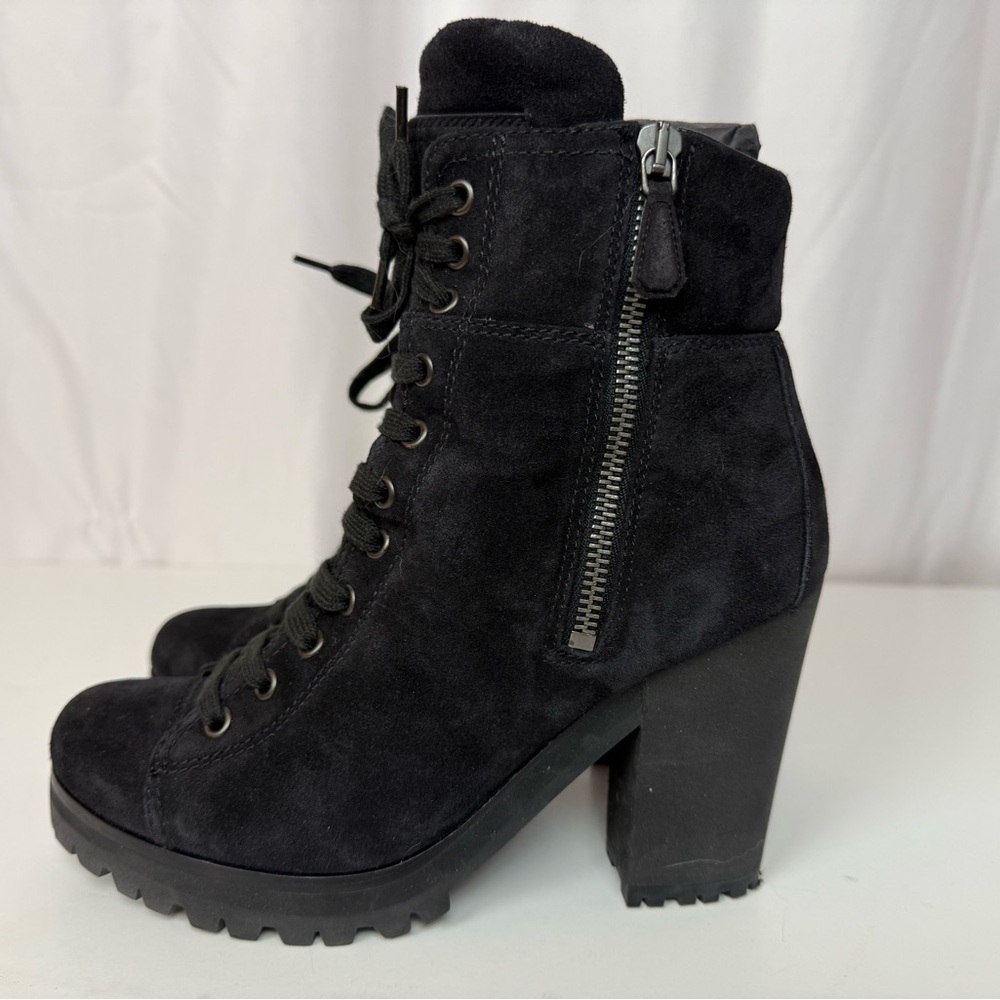 NIB Prada Black Suede Boots 7.5
